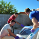 University of California Berkeley researchers Eugene Kapustin, Farhad Fathieh and Markus Kalmutzki set up a prototype of a water harvester.